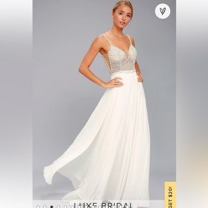 Lulus True Love white, wedding/maxi dress
